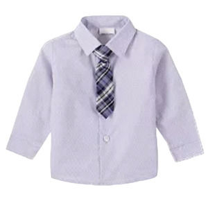 Van Heusen Boys 2-Piece Violet Pastel Purple Shirt an Plaid Tie Set Size 7